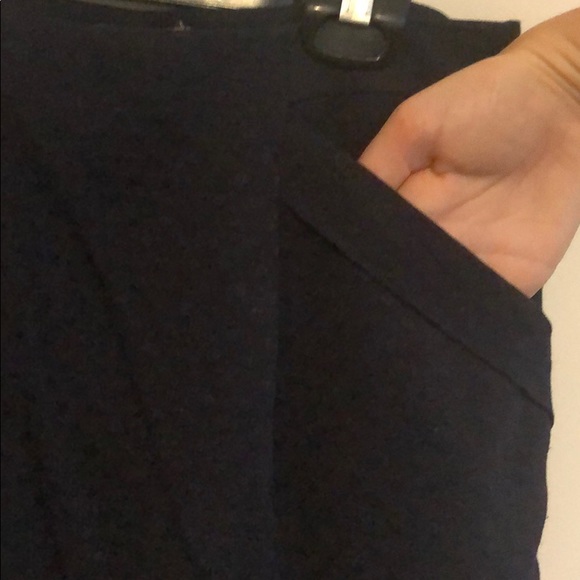 Navy Pleated Skirt - Picture 3 of 4